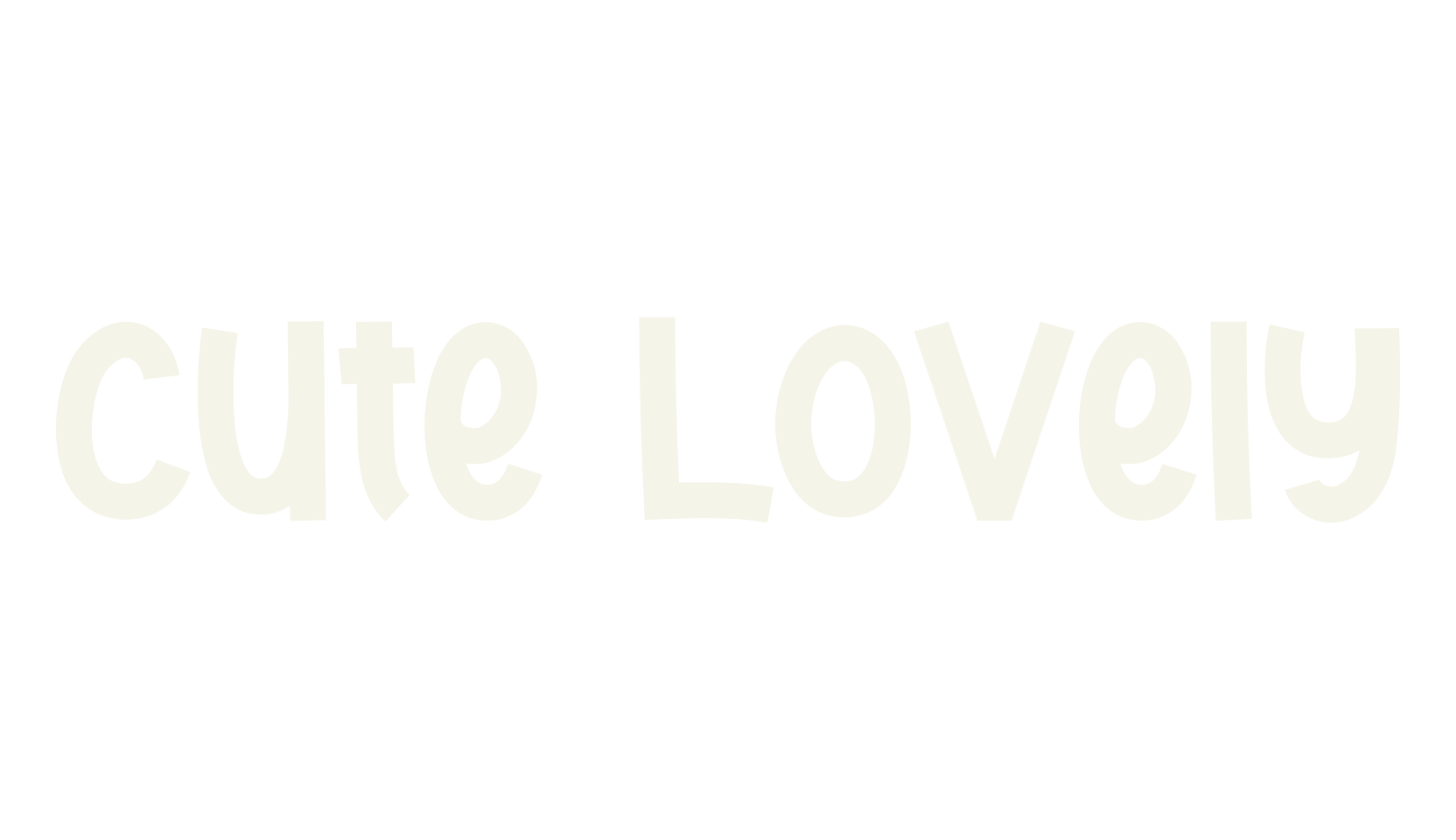 Cute Lovely, calligraphy font preview