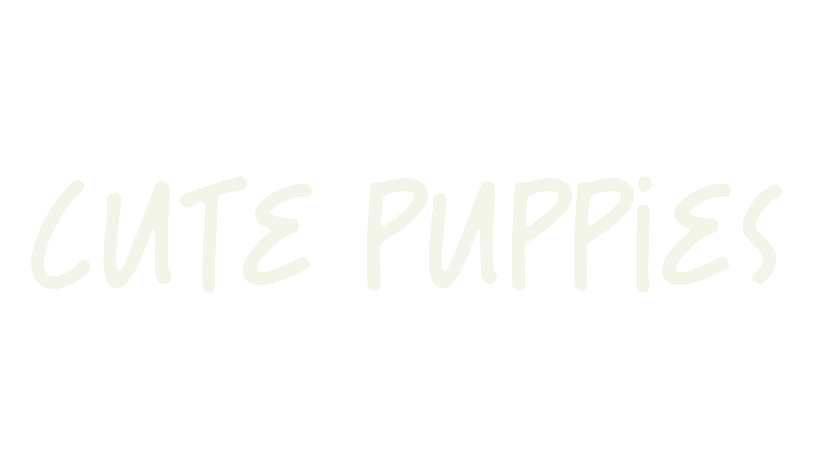 Cute Puppies, hand drawn font preview