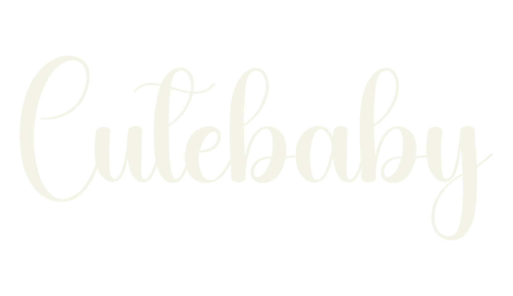 Cutebaby, fashion script font preview