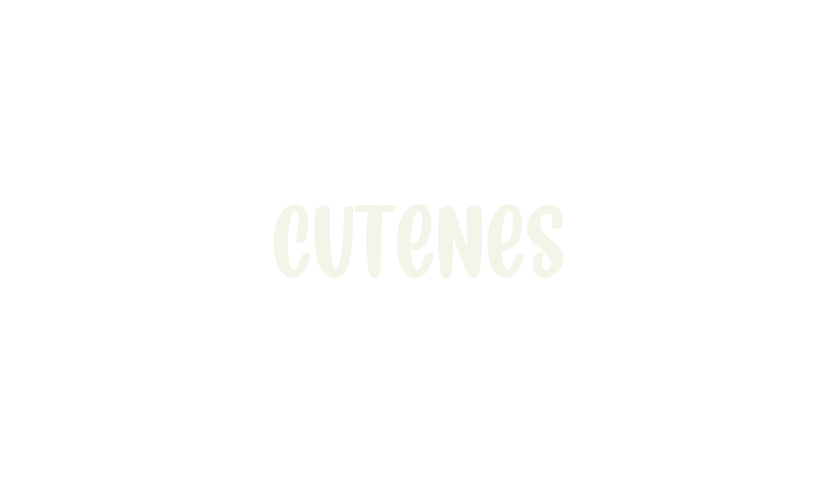 Cutenes, script font preview