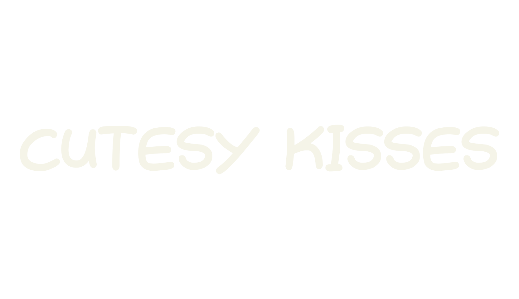 Cutesy Kisses, handwritten font preview