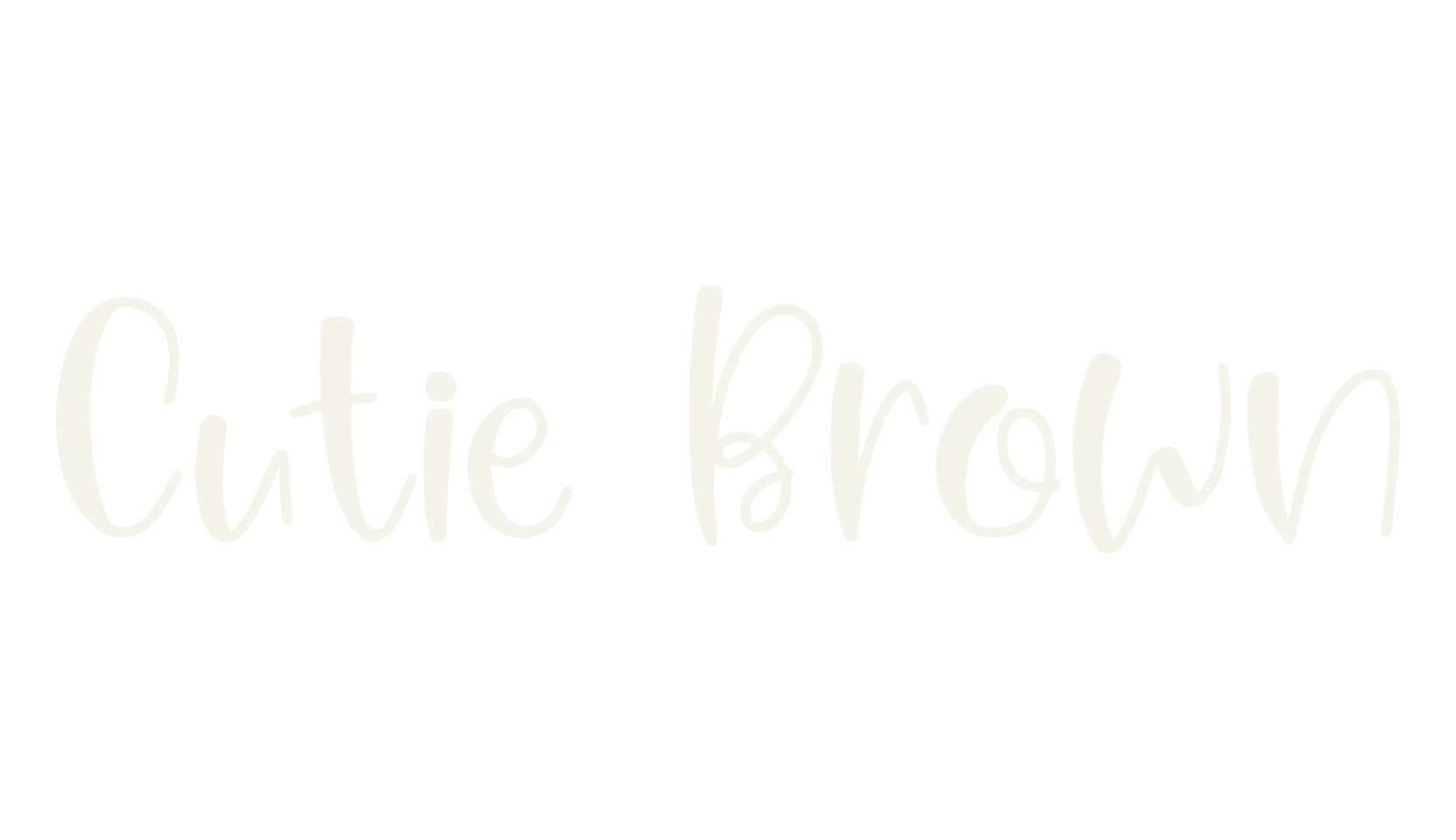 Cutie Brown, cute font preview