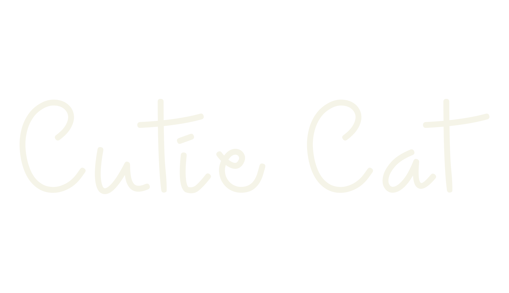 Cutie Cat, basic font preview