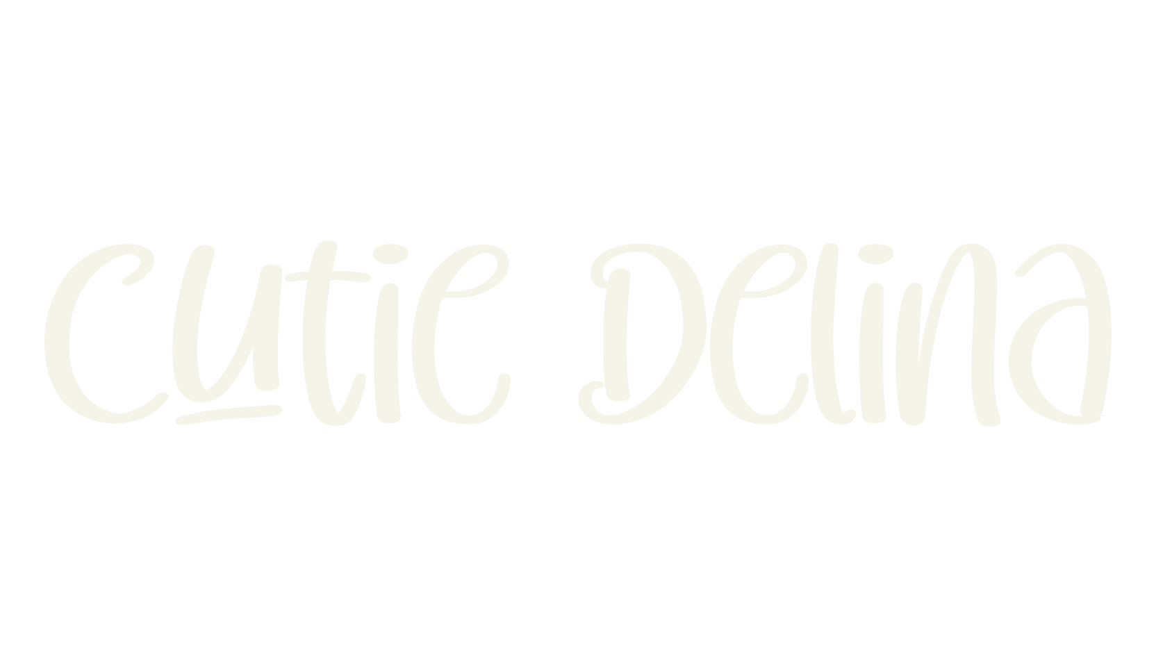 Cutie Delina, handwriting font preview