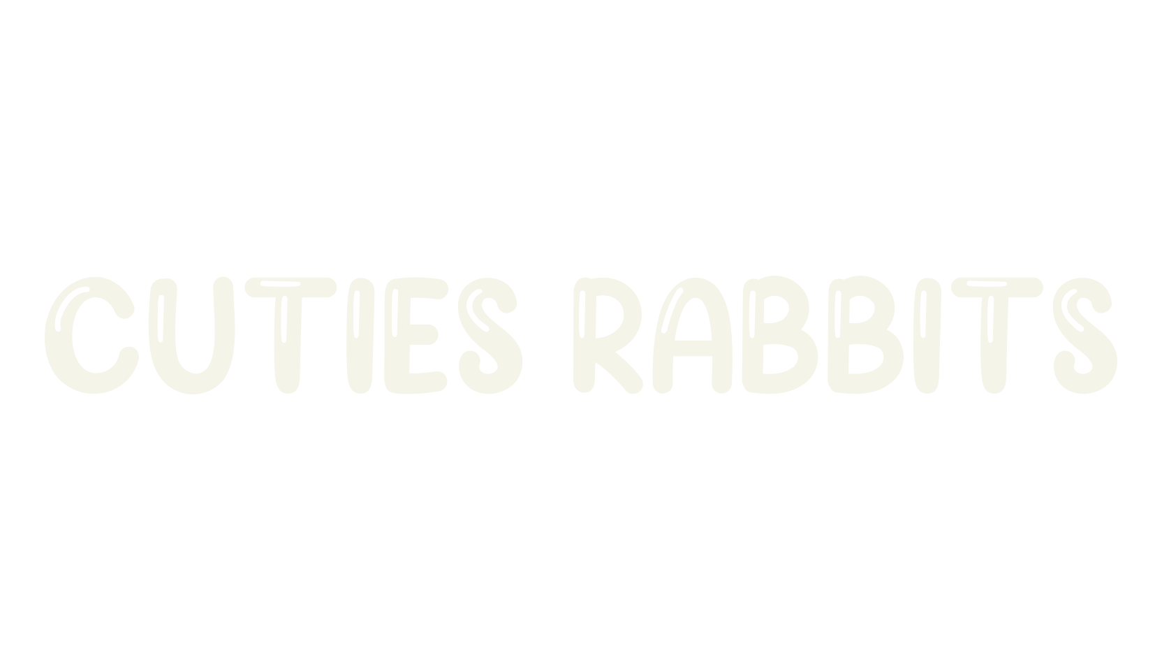 Cuties Rabbits, cricut font preview