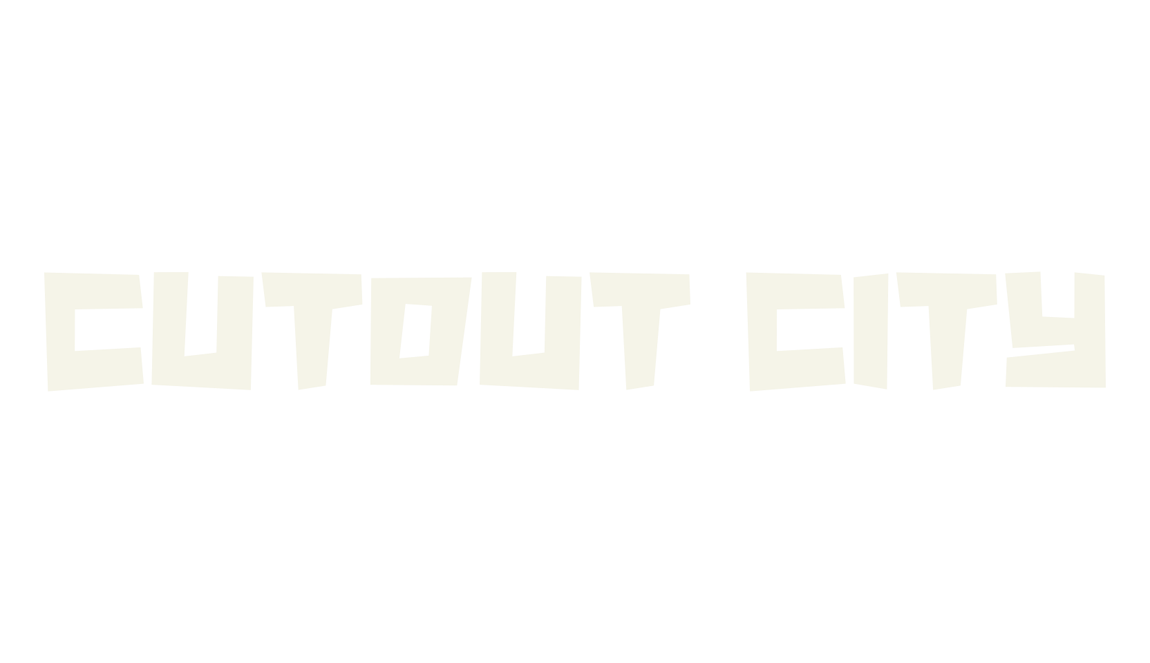Cutout City, display market font preview
