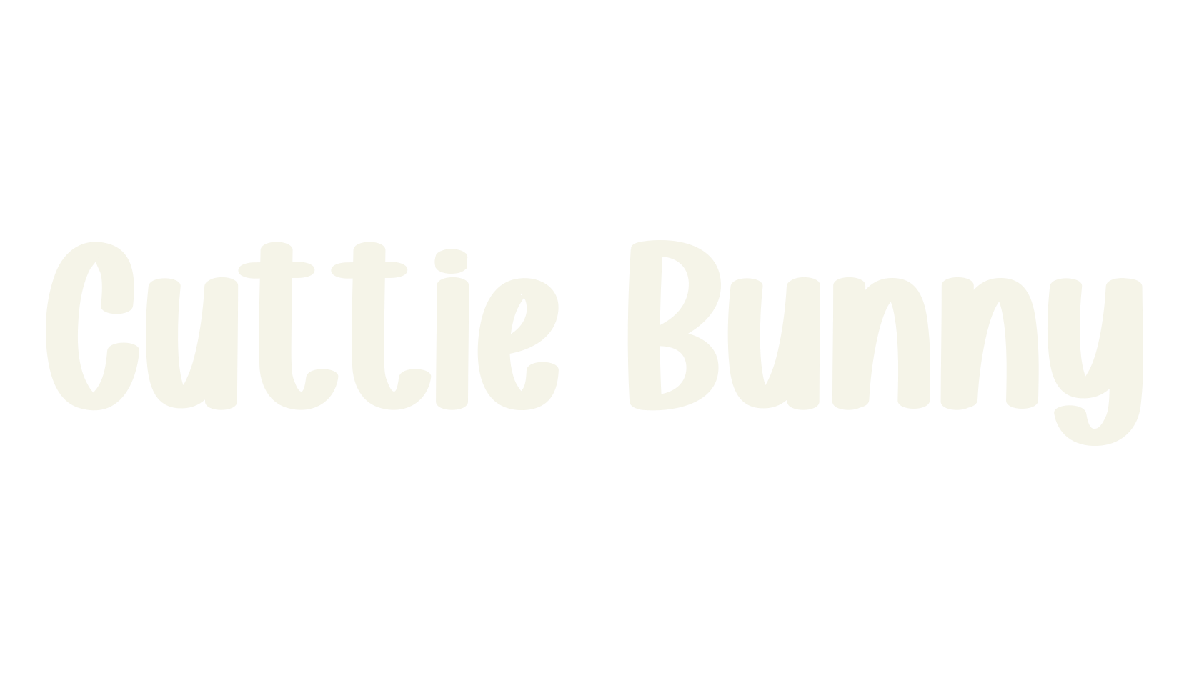 Cuttie Bunny, vintage font preview
