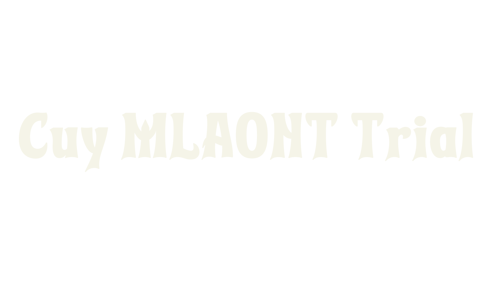 Cuy MLAONT Trial, movies font preview