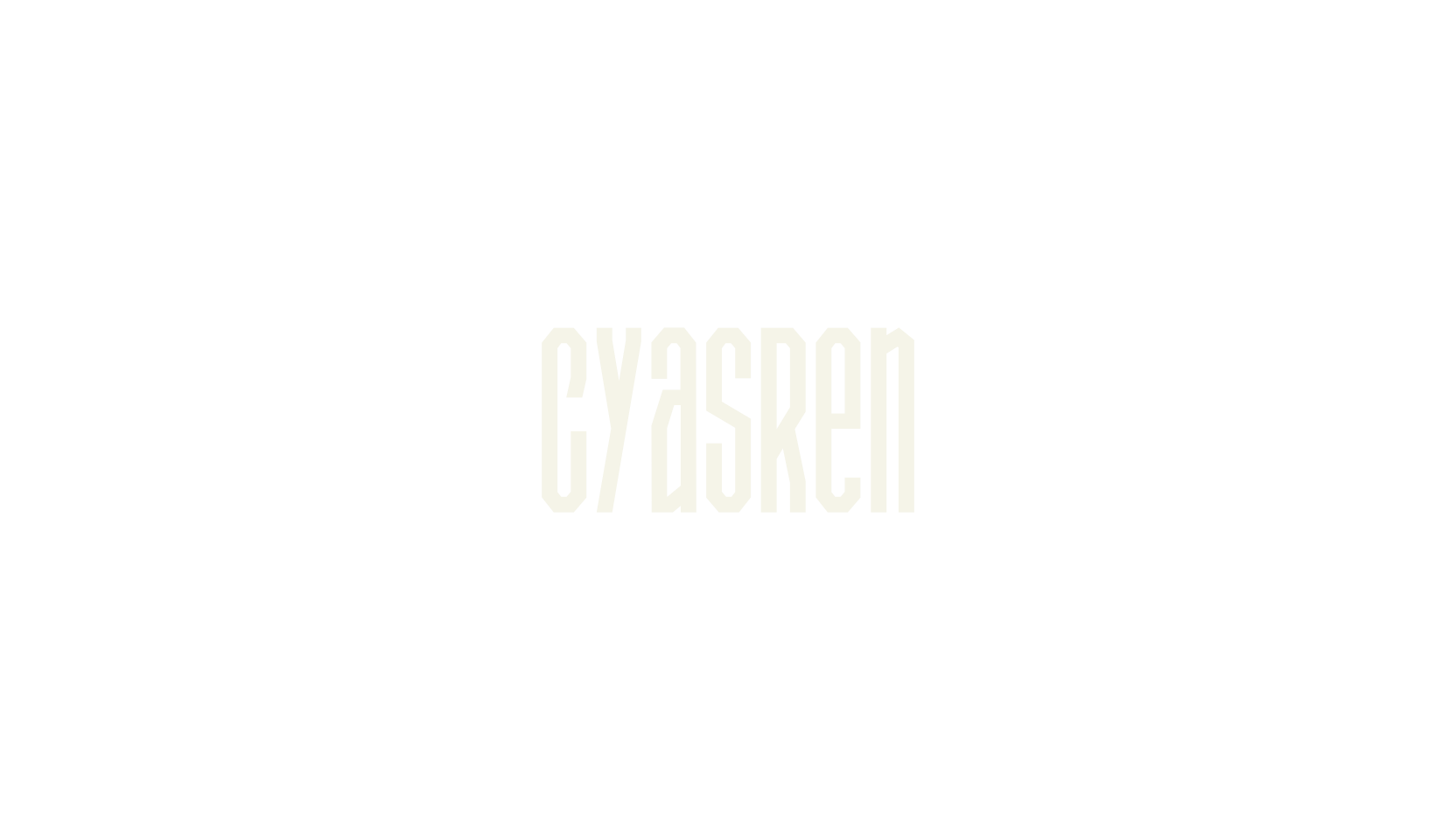 Cyasren, condensed font preview