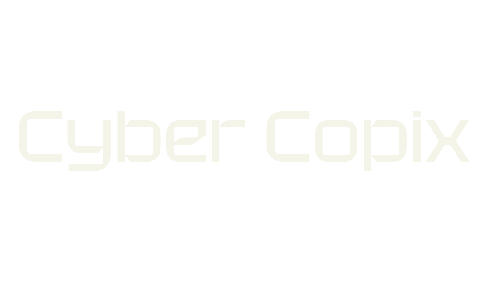 Cyber Copix, modern font preview