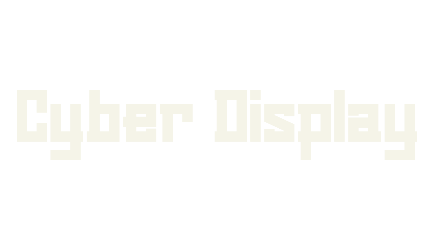 Cyber Display, esports font preview