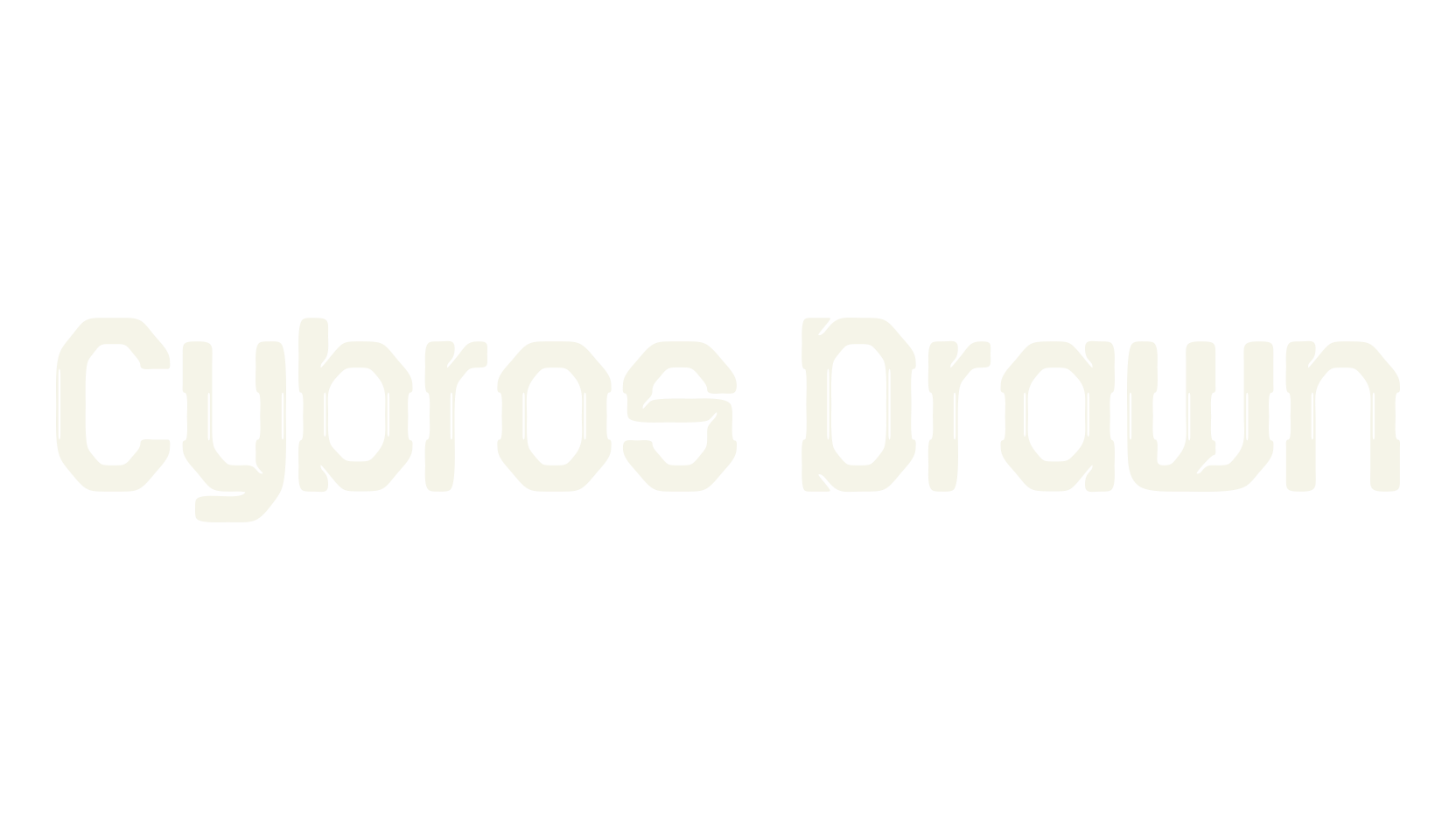 Cybros Drawn, futuristic font preview