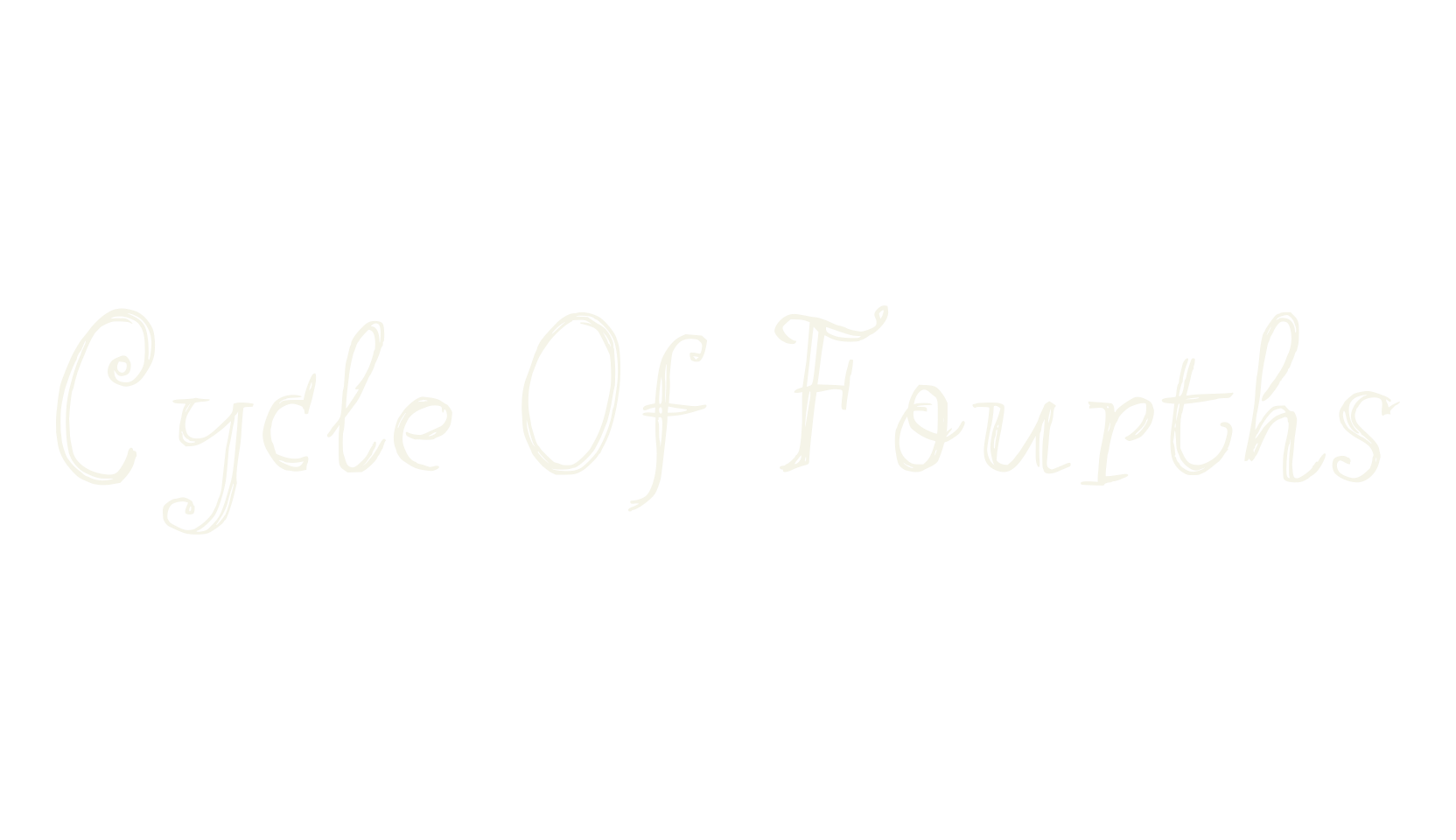 Cycle Of Fourths, fancy font preview