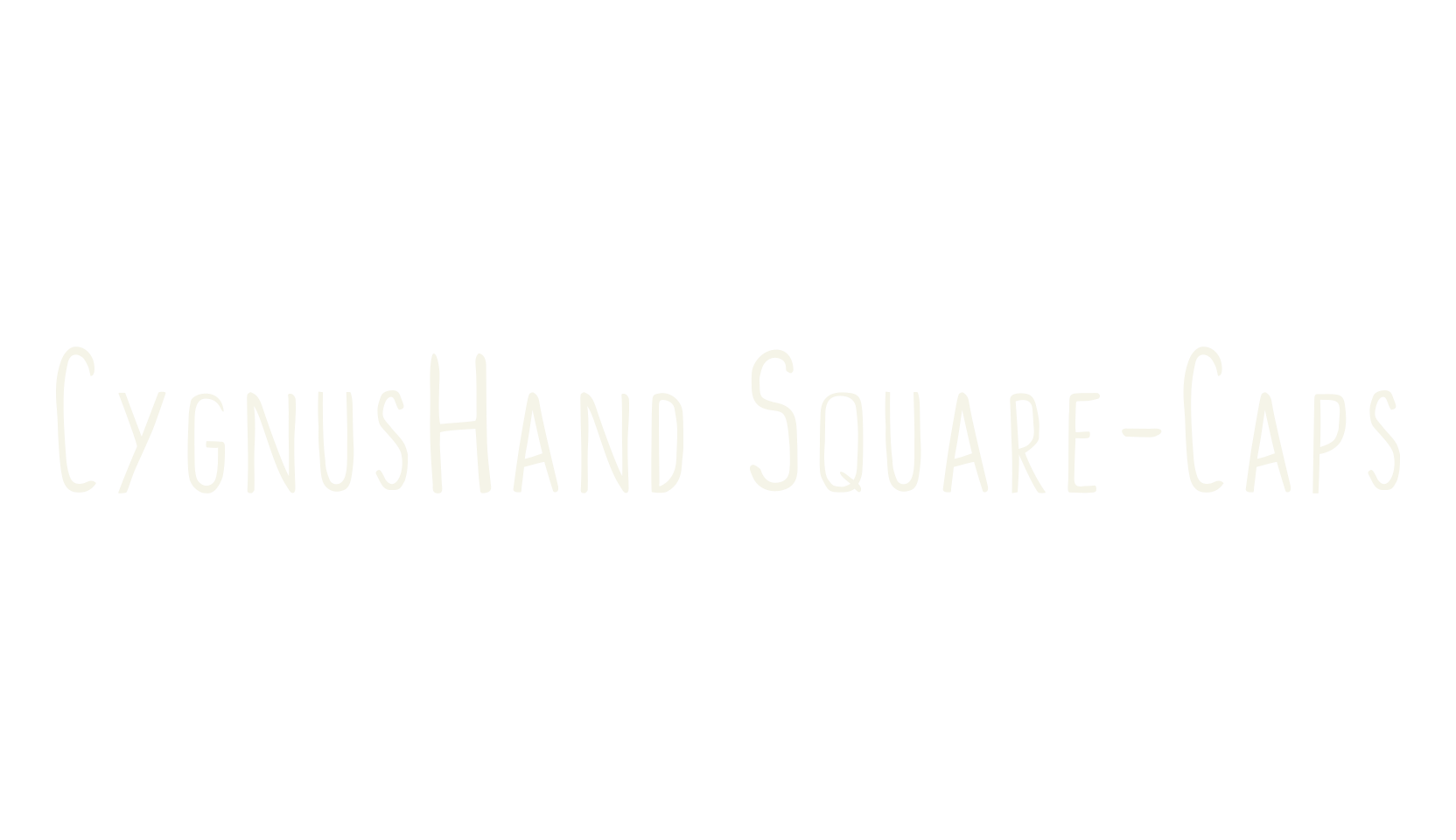 CygnusHand Square-Caps, handwriting font preview