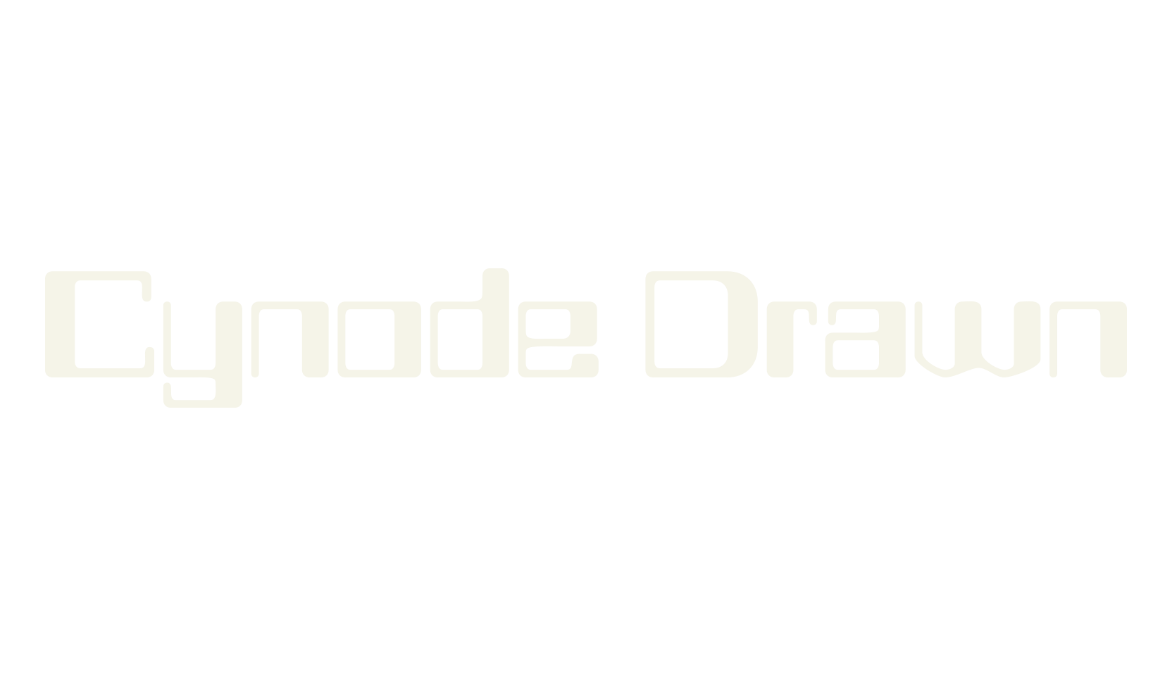 Cynode Drawn, techno font preview