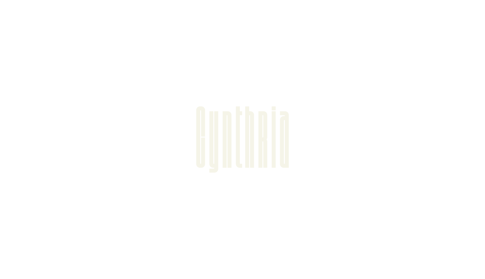 Cynthria, lettering font preview