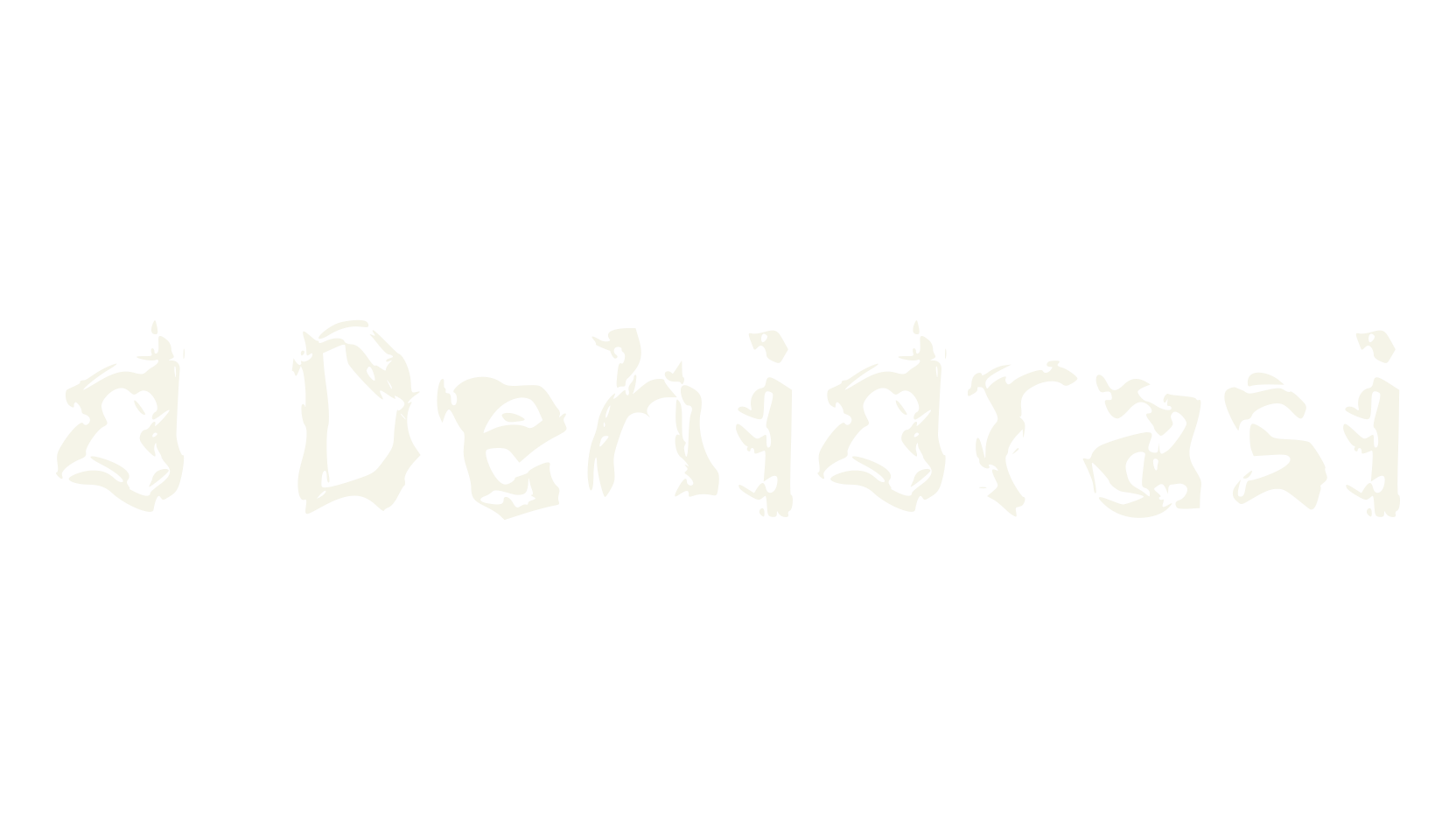 d Dehidrasi, fire font preview