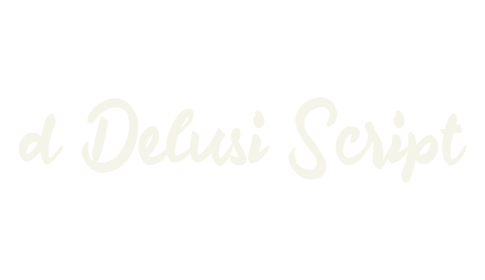 d Delusi Script, cursive font preview