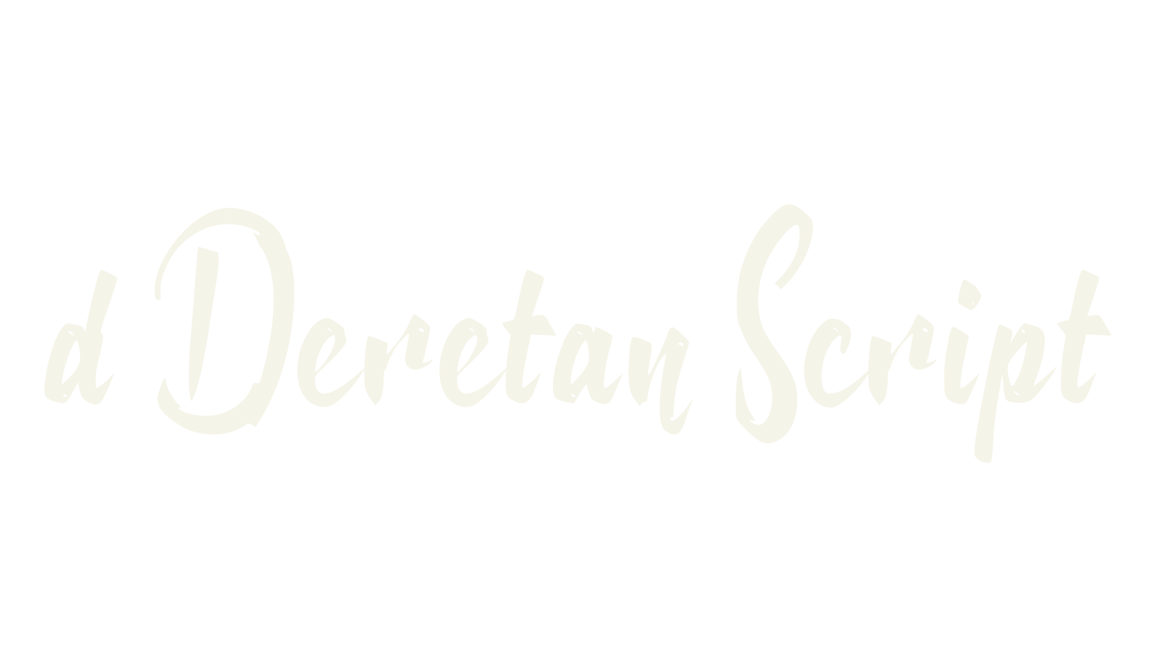 d Deretan Script, cursive font preview