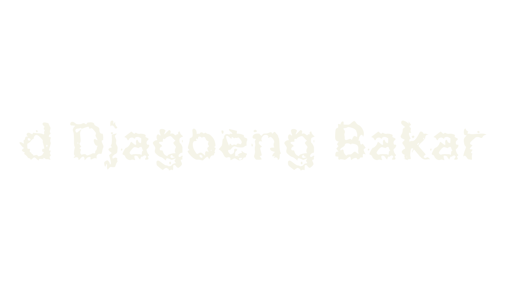 d Djagoeng Bakar, fire font preview