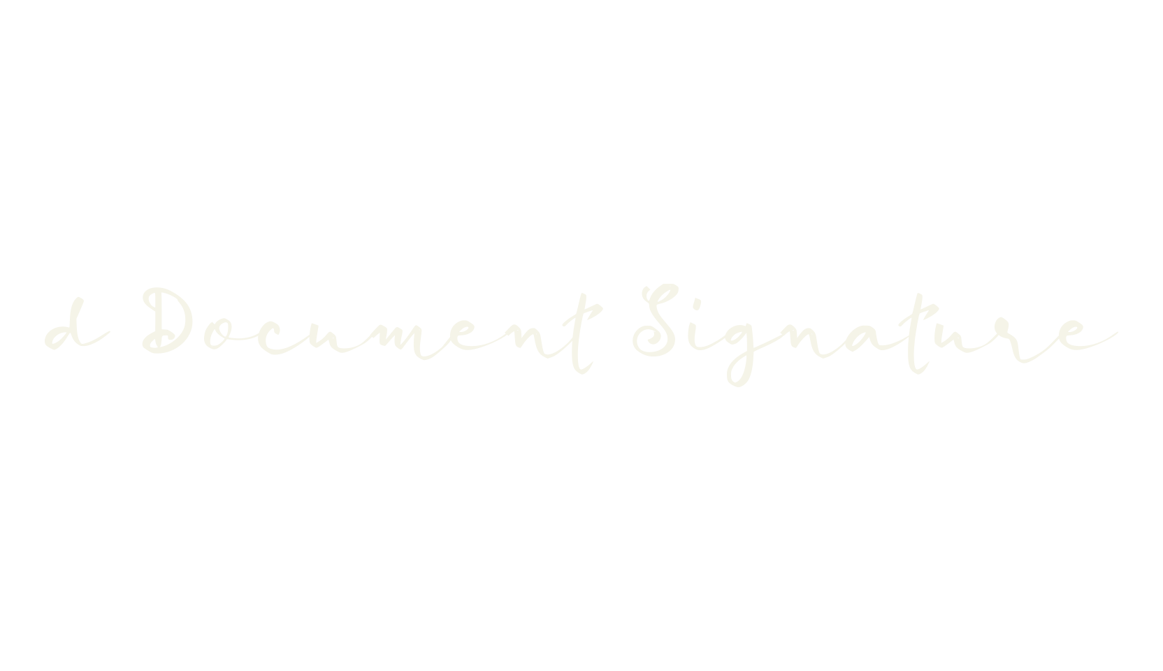 d Document Signature, signature font preview