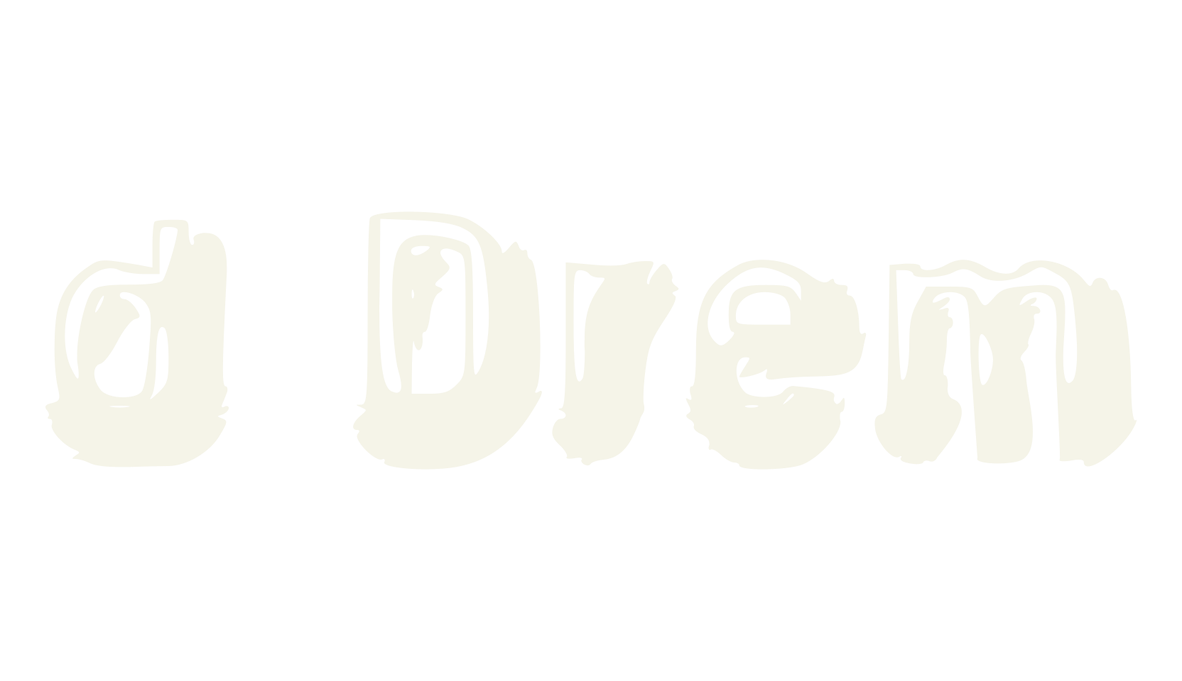d Drem, dirty font preview