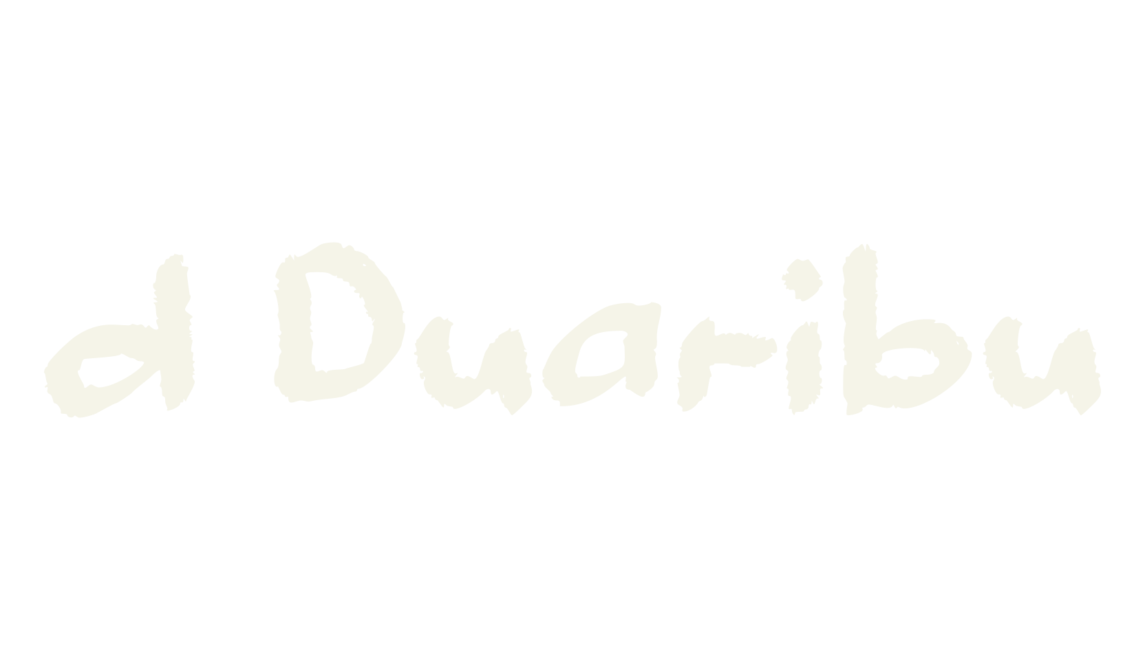 d Duaribu, handwriting font preview