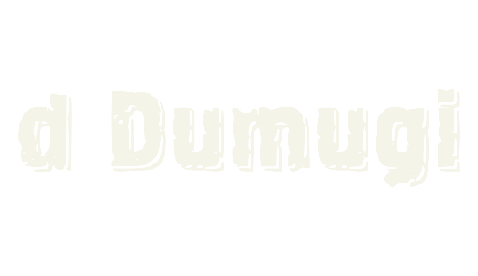 d Dumugi, rock font preview