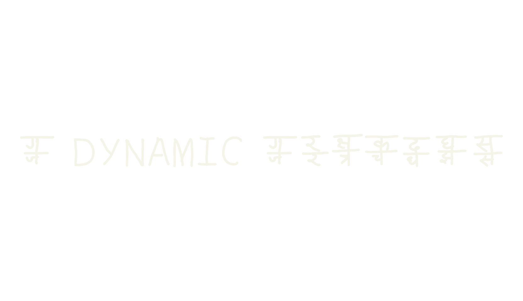 d DYNAMIC doubles, display font preview