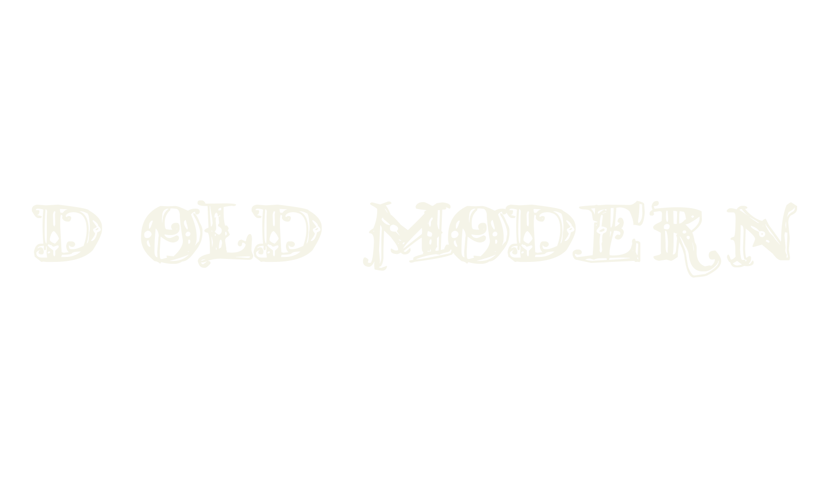 D OLD MODERN, display market font preview