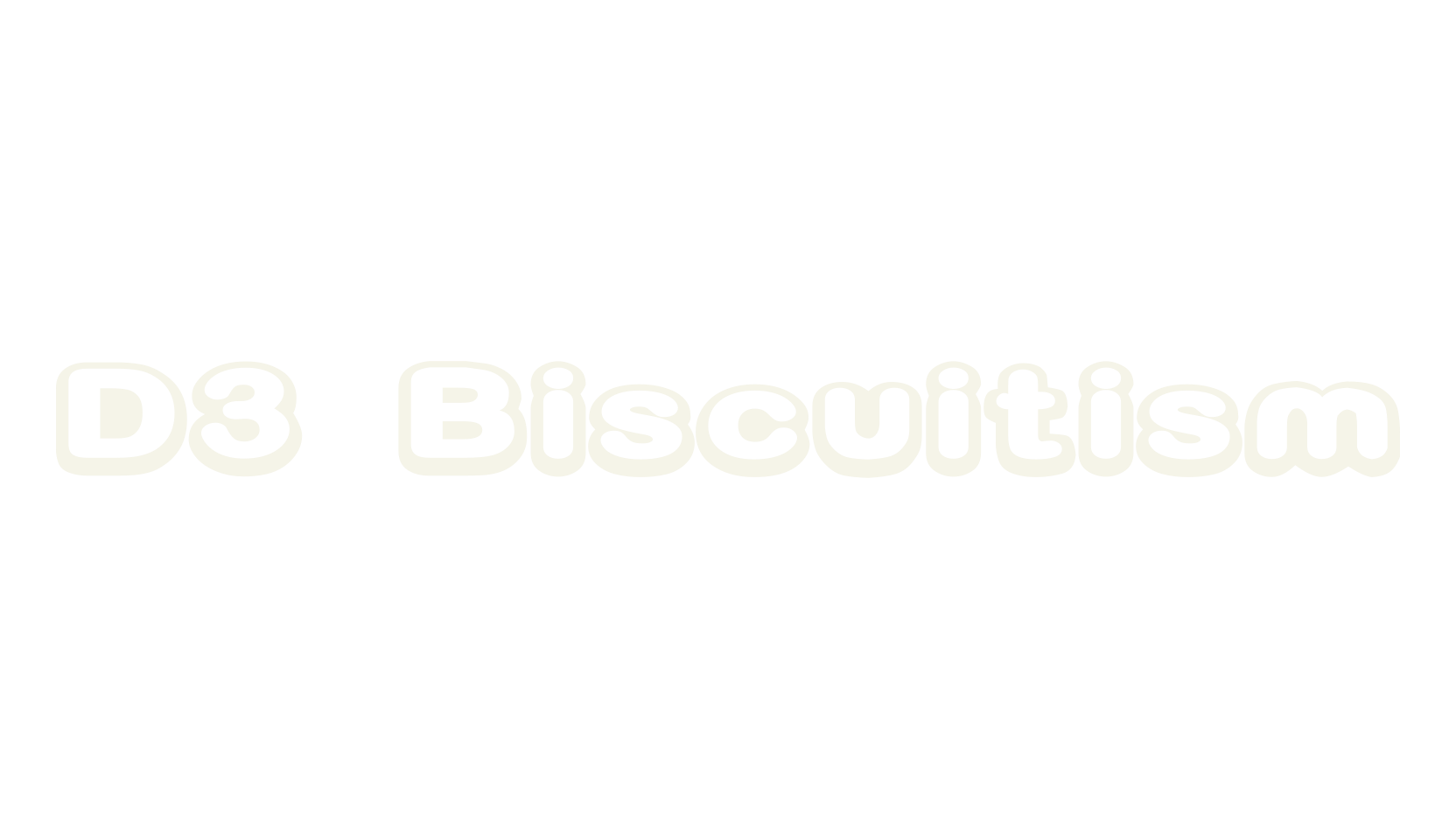 D3 Biscuitism, 3d font preview