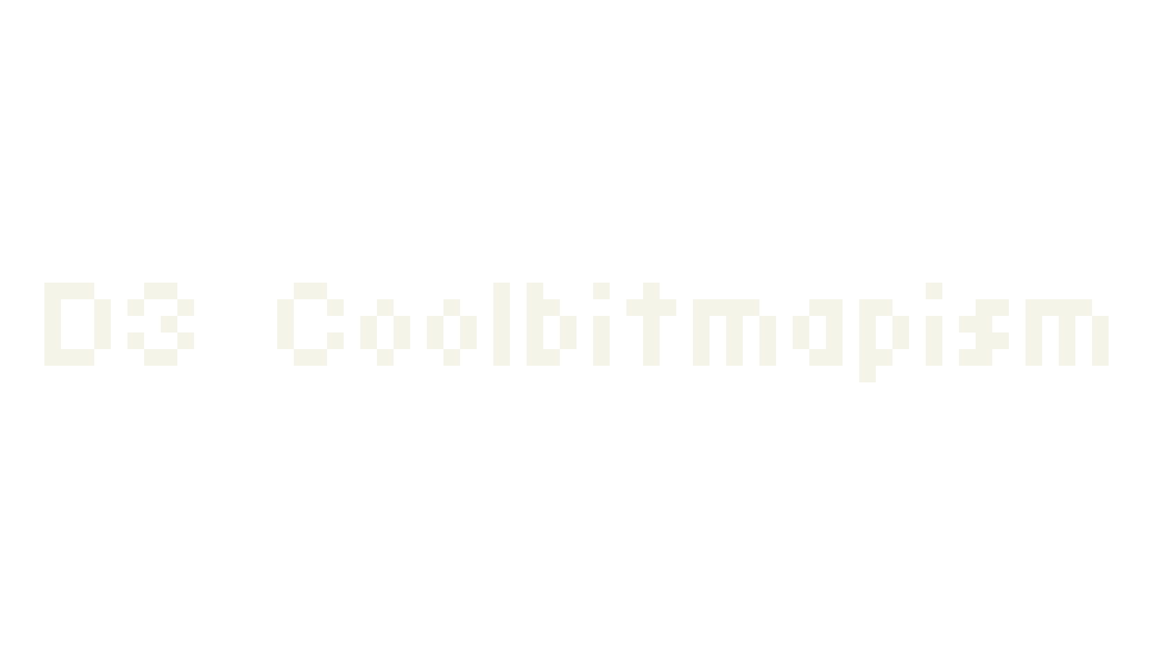 D3 Coolbitmapism, pixel font preview
