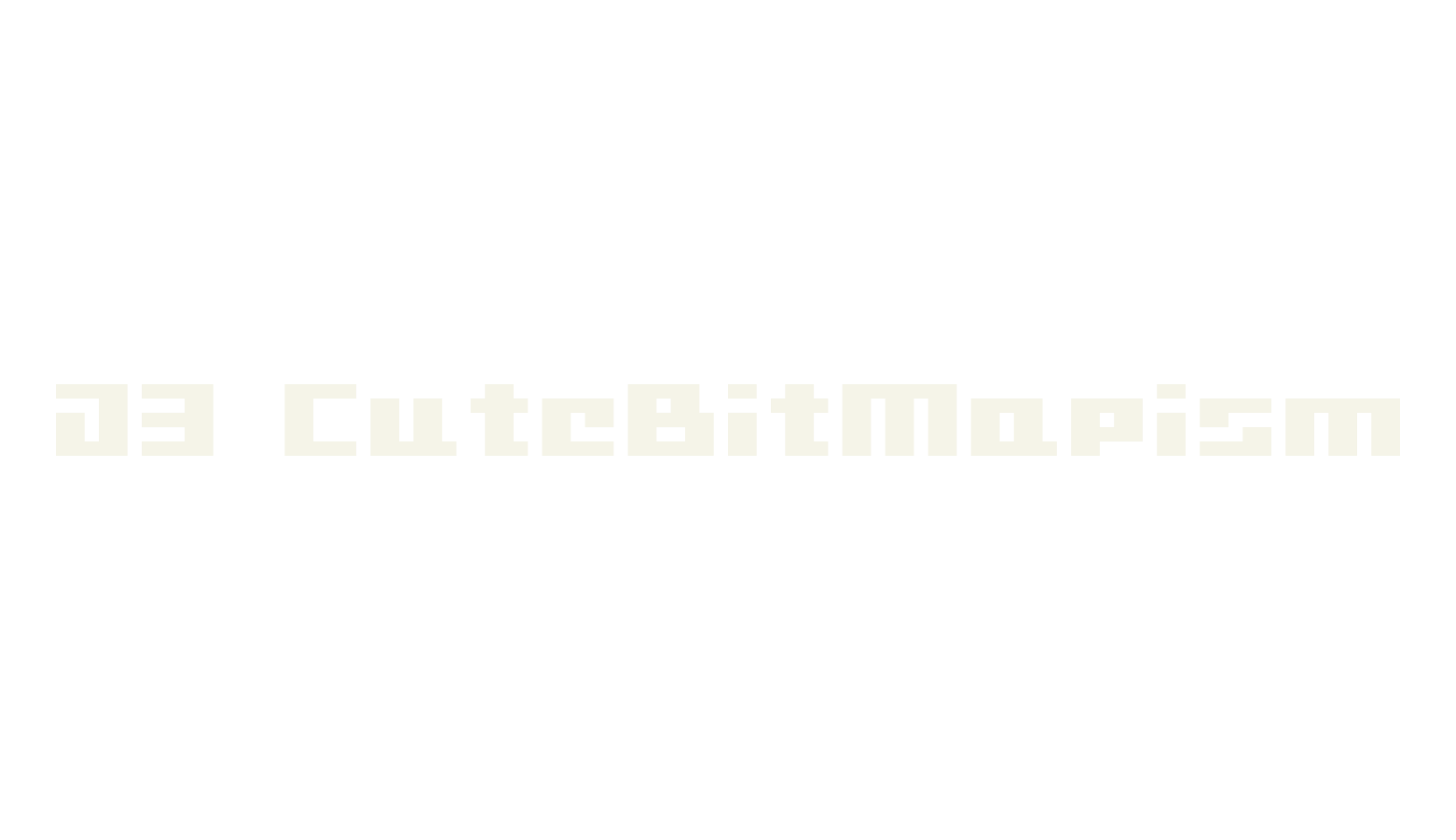 D3 CuteBitMapism, pixel font preview