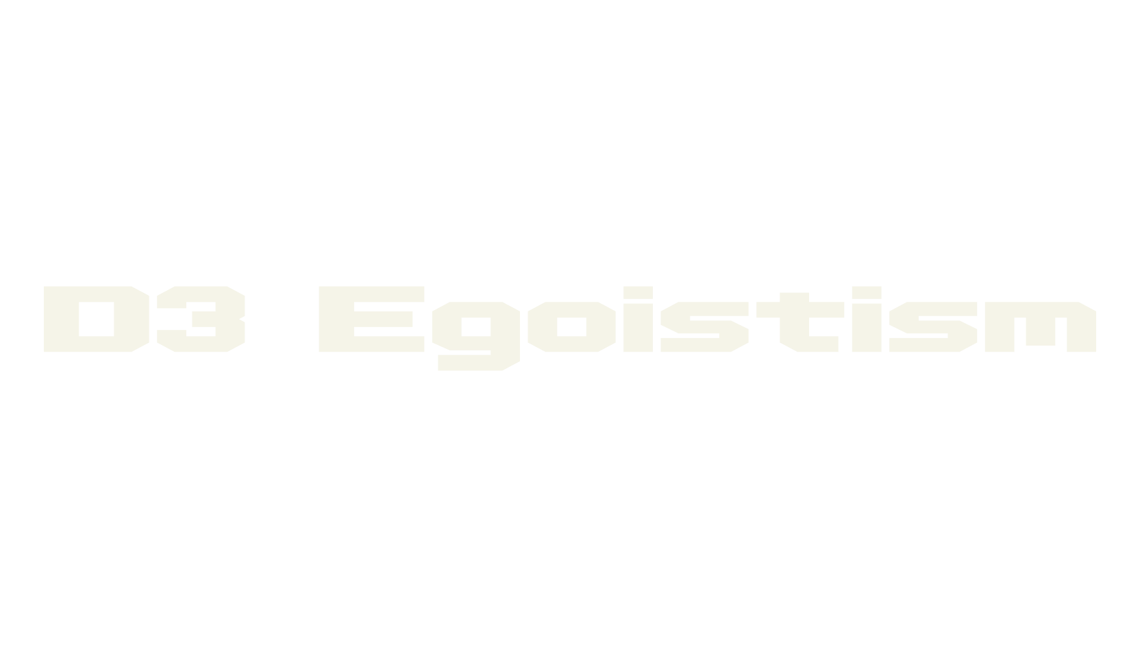 D3 Egoistism, outline font preview