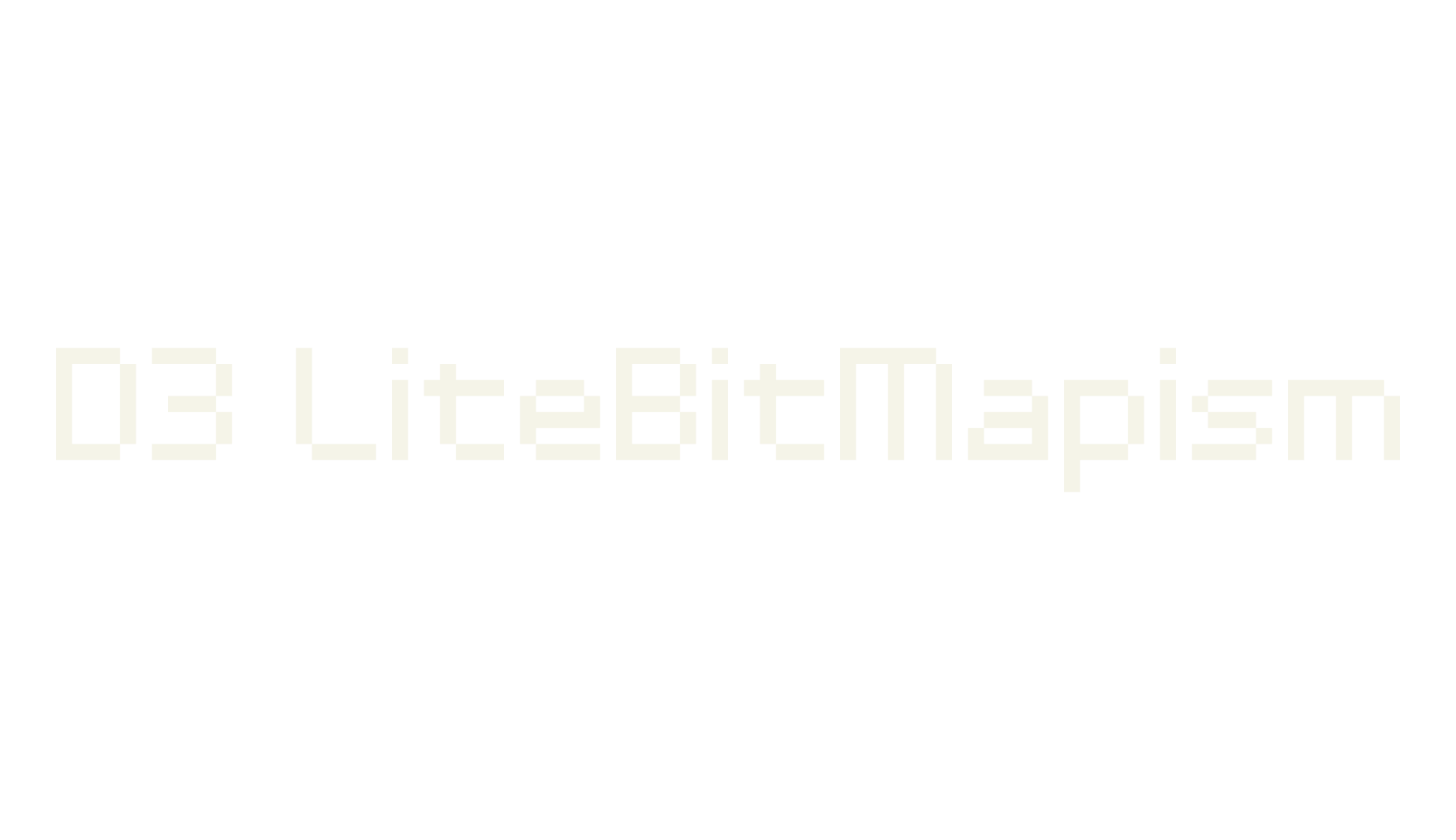 D3 LiteBitMapism, pixel font preview