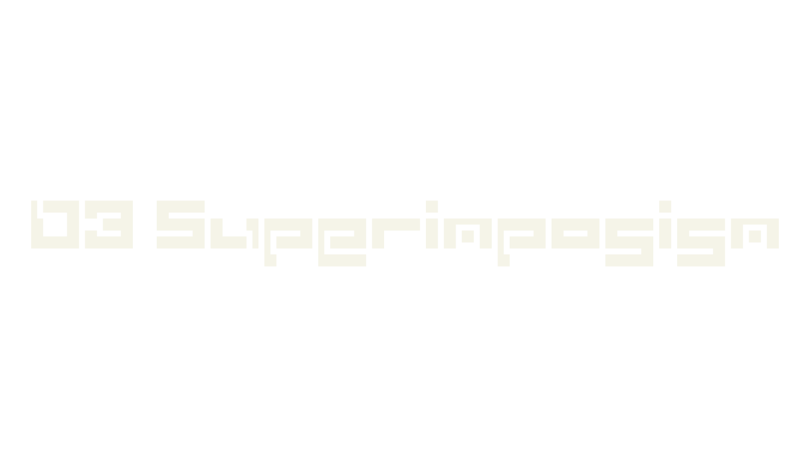 D3 Superimposism, outline font preview