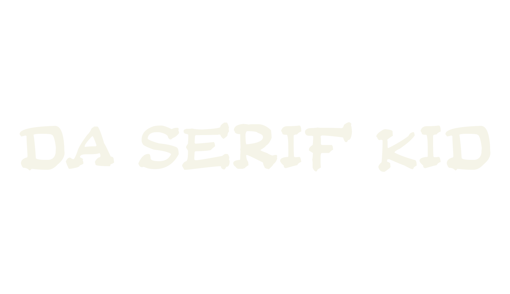 Da Serif Kid, serif font preview