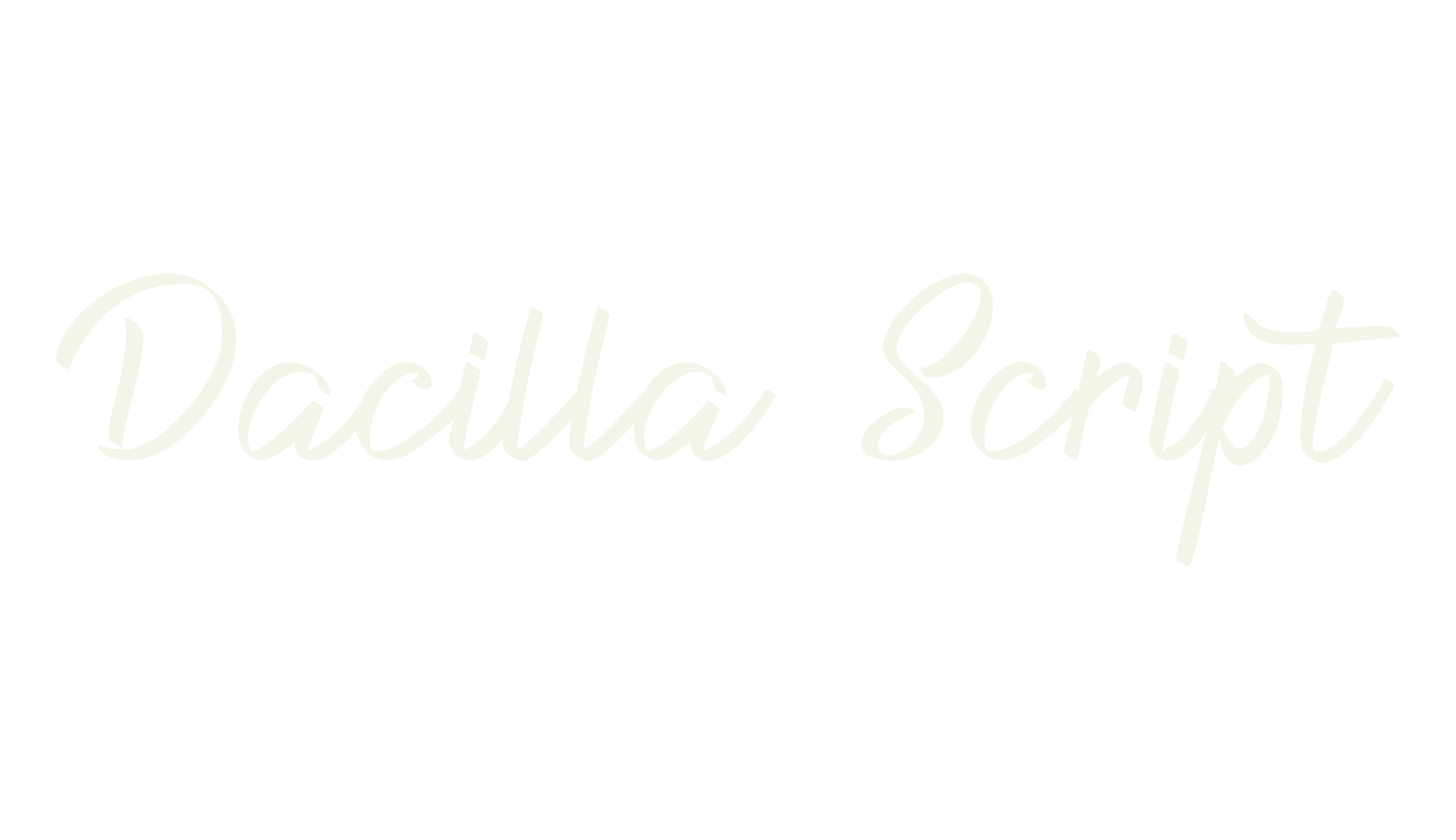 Dacilla Script, script font preview