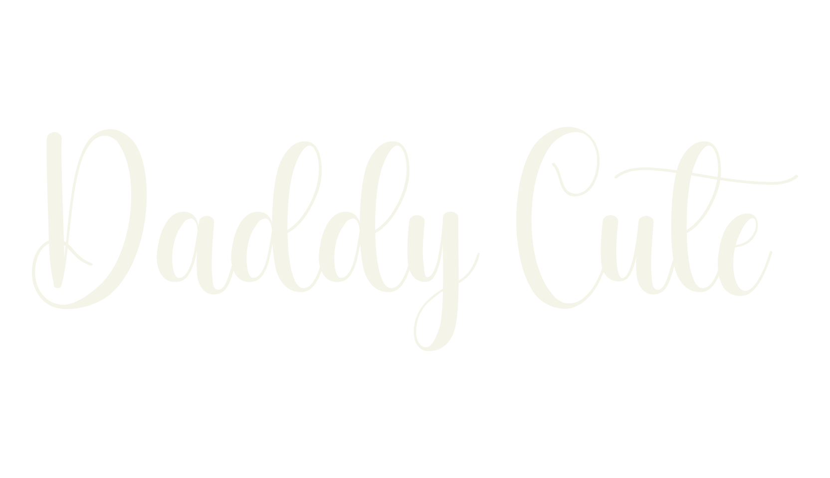 Daddy Cute, calligraphy font preview