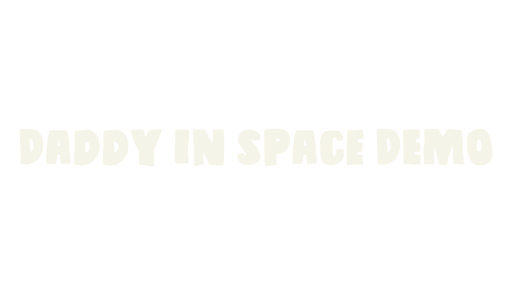 Daddy in space DEMO, children font preview