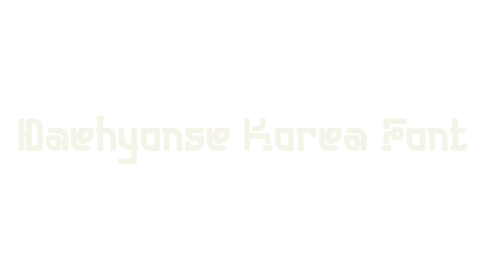 Daehyonse Korea Font, korean font preview