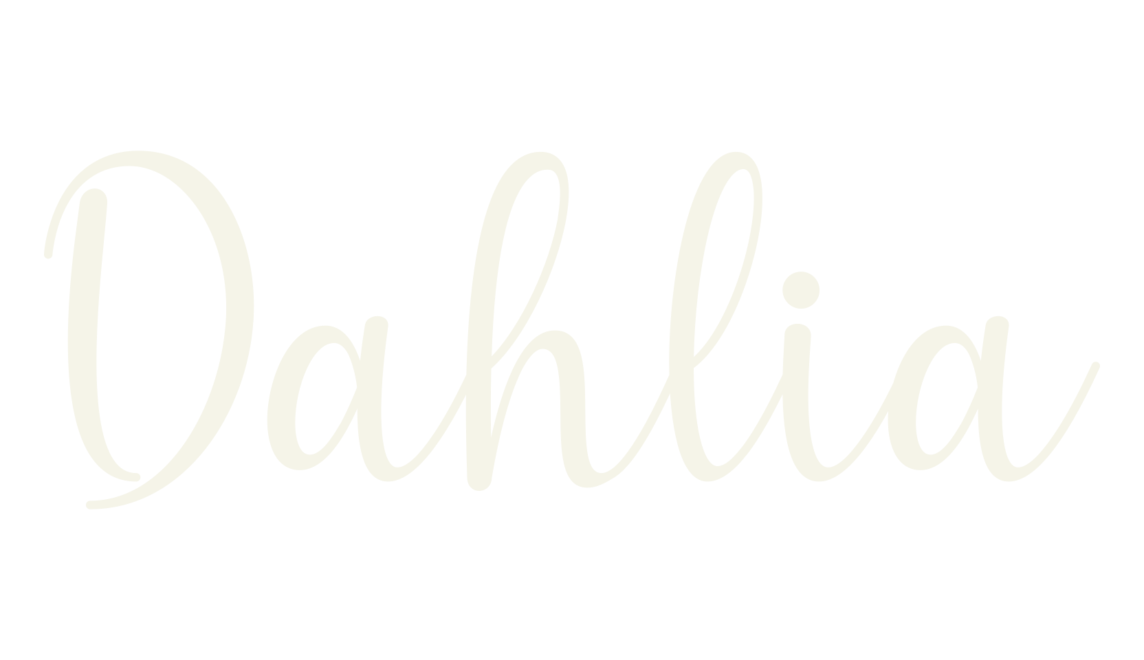 Dahlia, script font preview