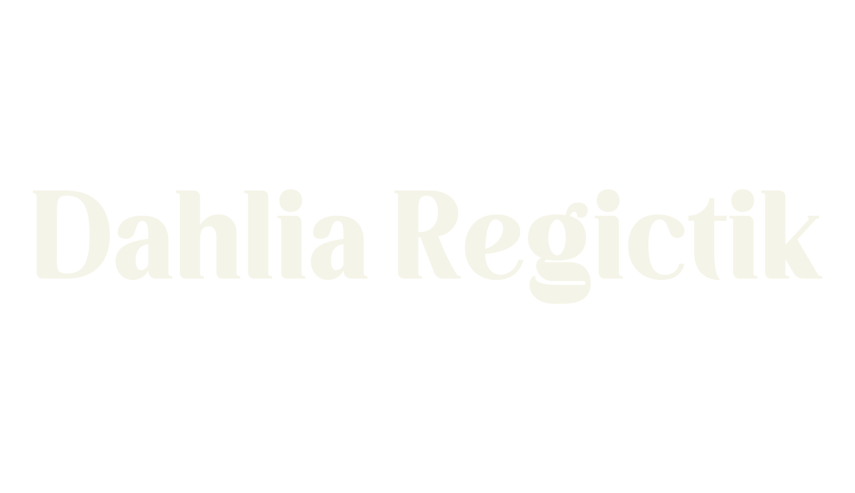 Dahlia Regictik, serif font preview