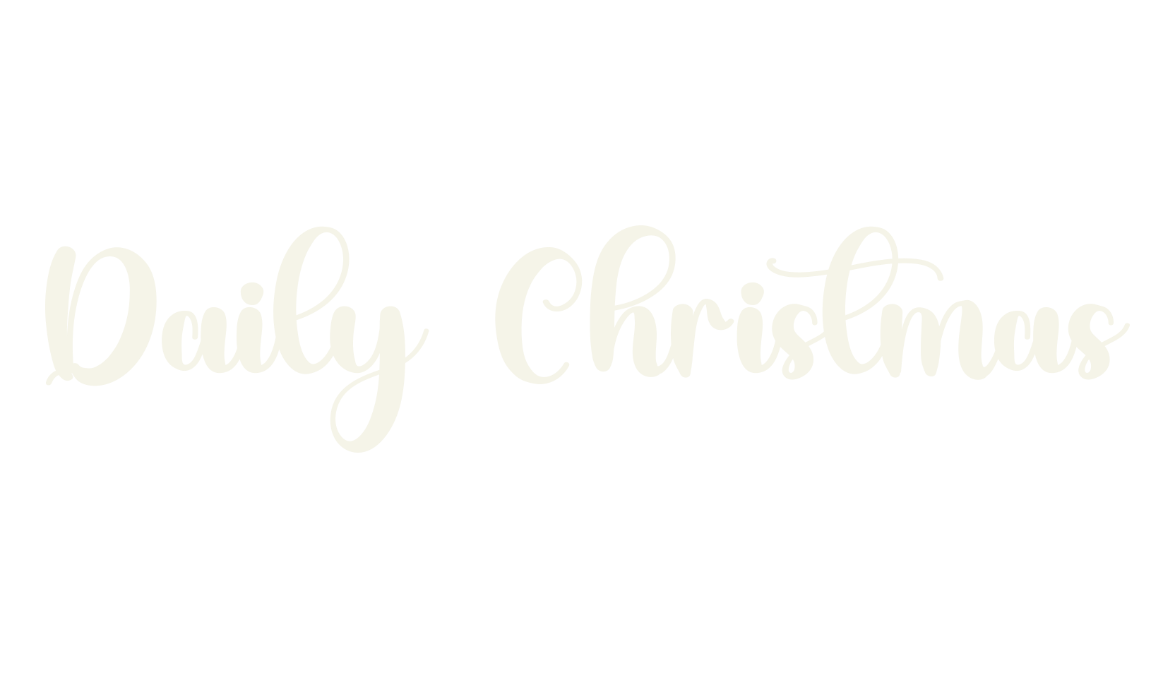Daily Christmas, lettering font preview
