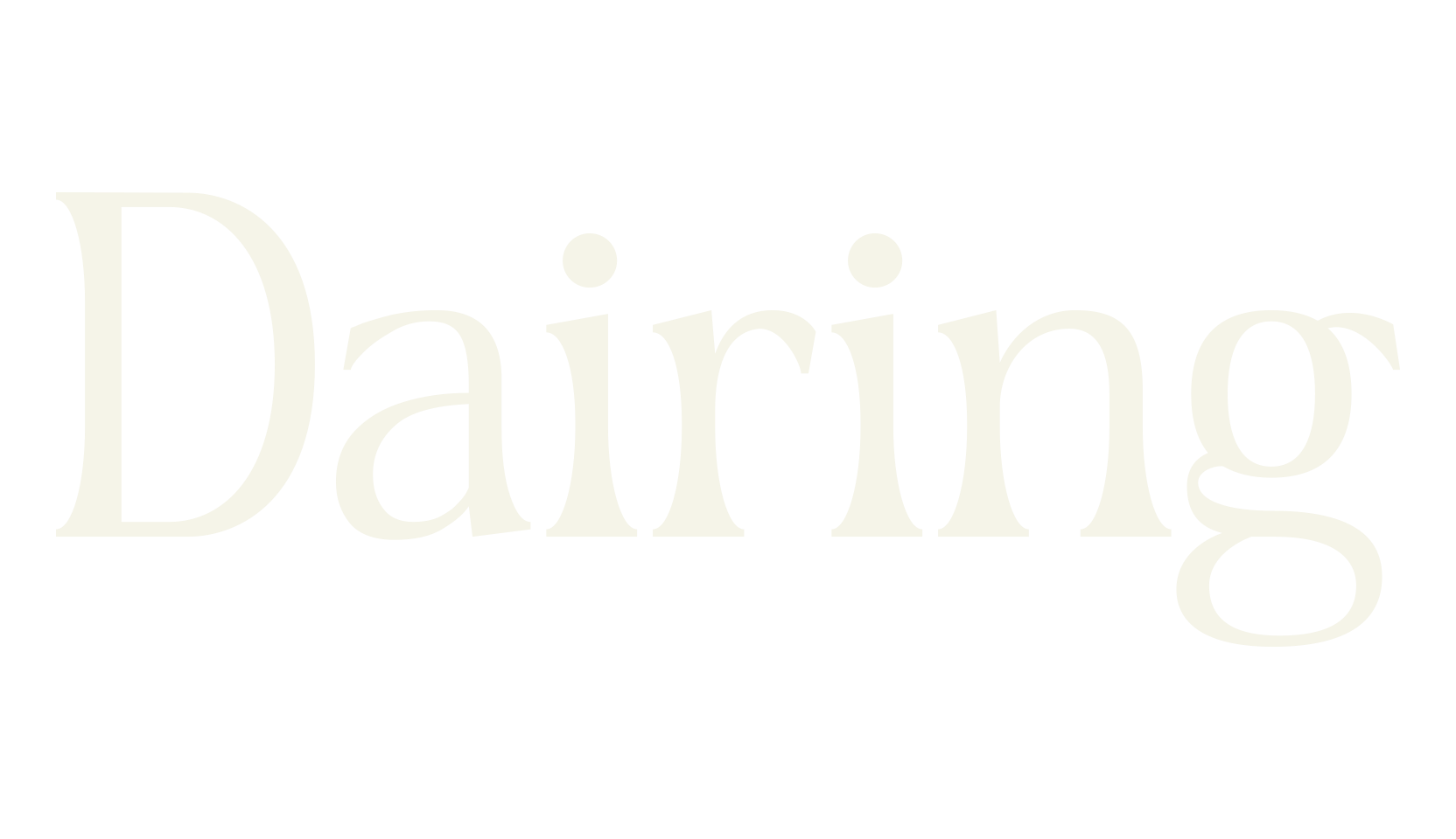 Dairing, serif font preview