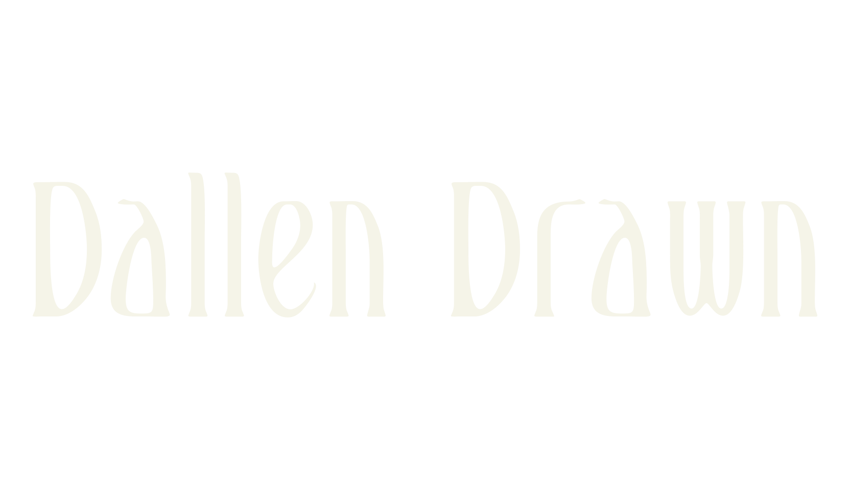 Dallen Drawn, title font preview