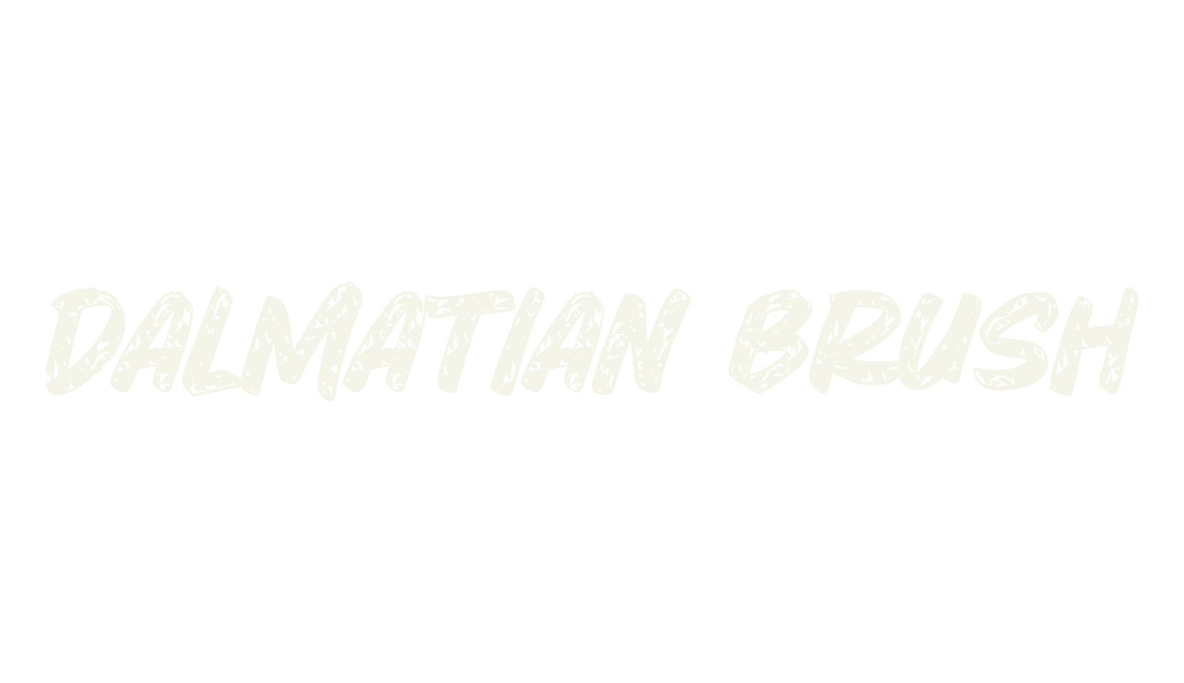 Dalmatian Brush, brush font preview