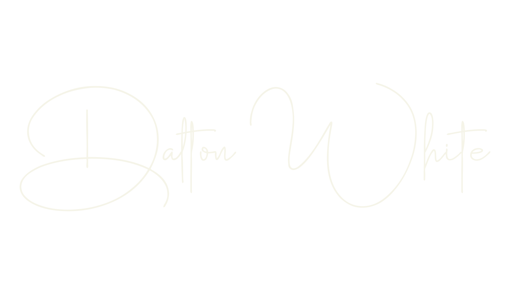 Dalton White, cursive font preview