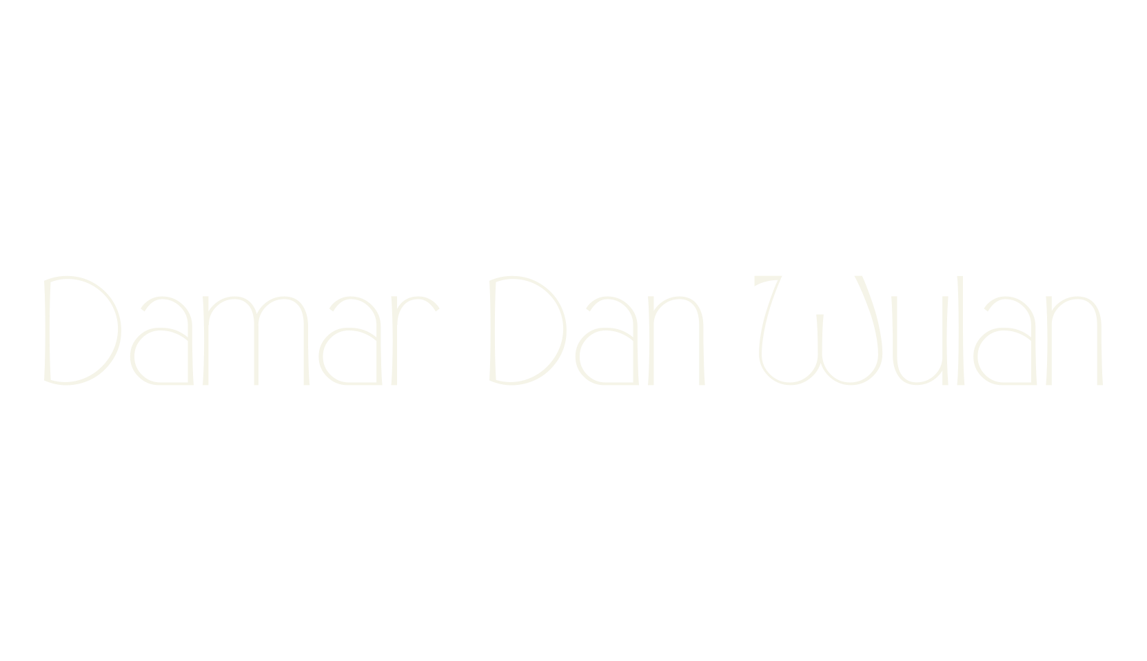 Damar Dan Wulan, jewelry font preview