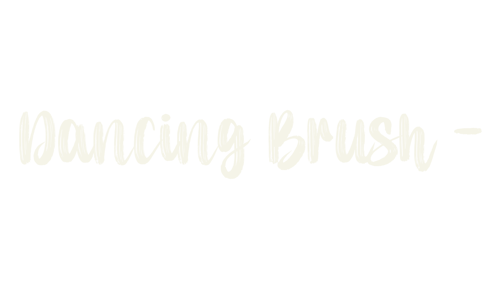 Dancing Brush -, brush font preview